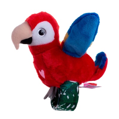 Интерактивная игрушка со слэп браслетом Красный попугай Happy Yappers 9594 1